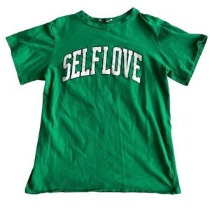 Fashion Nova More Self Love Short Sleeve Top - Small, Kelly Green
